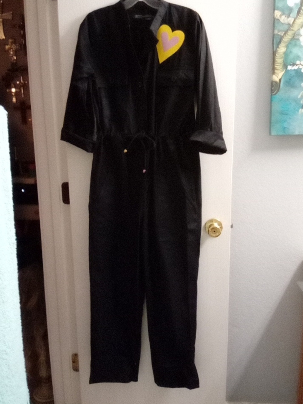 Relaxed Black Women’s Jumpsuit with Drawstring Waist